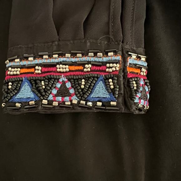 Desigual‎ Embroidered Beaded Floral Black Sheath Dress Size Eur 40 US 8 Artsy - Picture 4 of 6